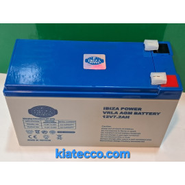 باتری ۱۲ ولت ۷ آمپر برند ابییزا وزن استاندارد‎‎